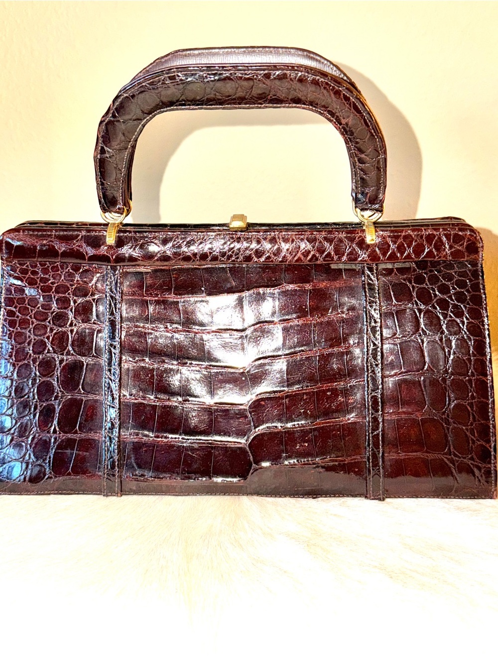 Vintage genuine Alligator Tote 10/10 condition 1950s